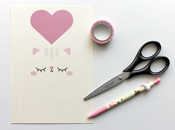 Cute Cat Card DIY Craft